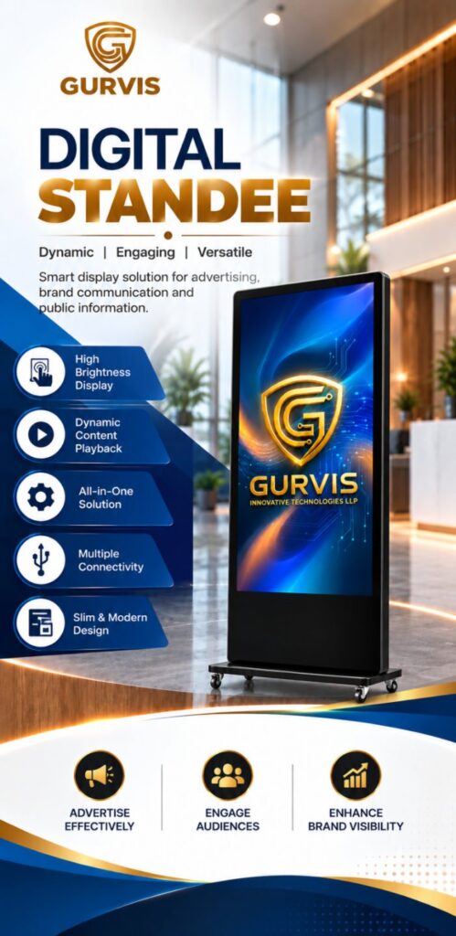 Gurvis Digital Standee – dynamic, engaging, versatile digital signage